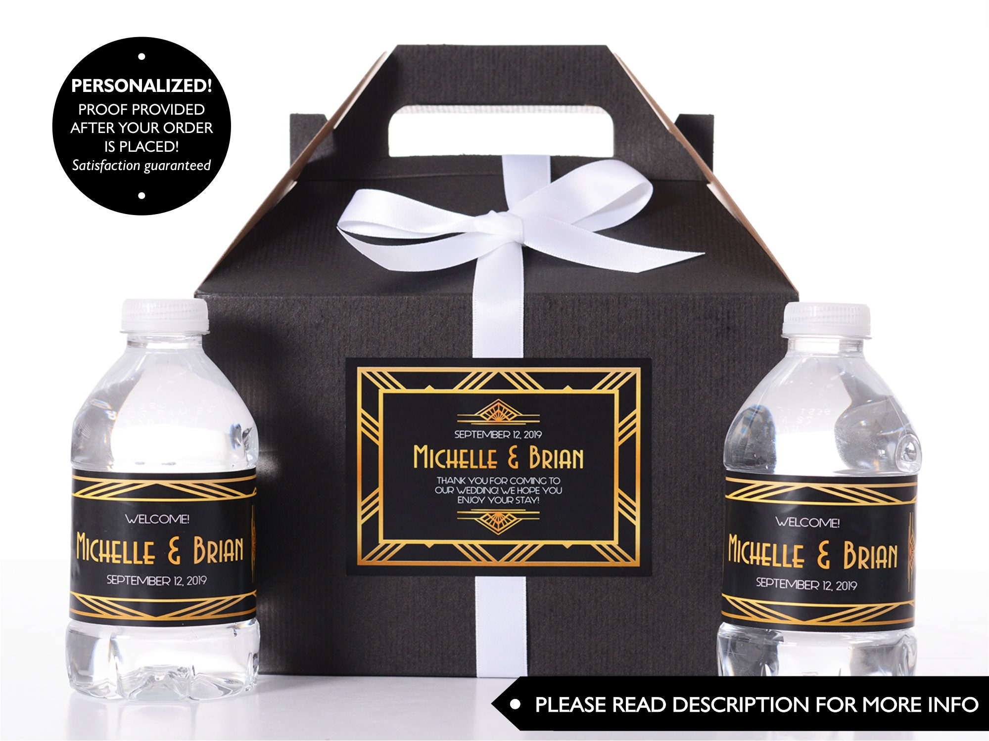 Wedding Welcome Boxes - Wedding Favor Box / Welcome Boxes With Water ...