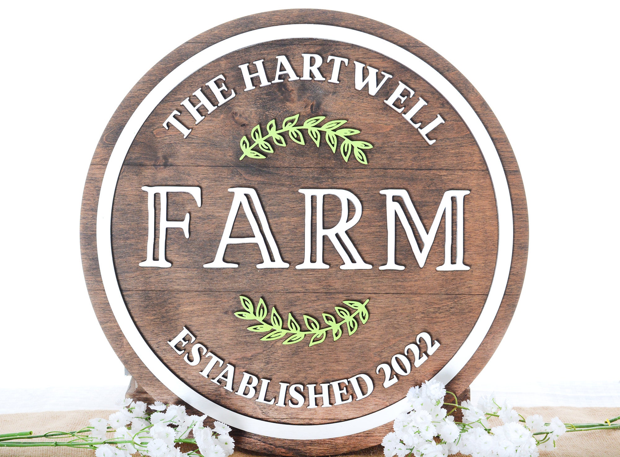Custom Farm Name Sign, Modern Farmhouse Decor, Family Last Name Sign ...