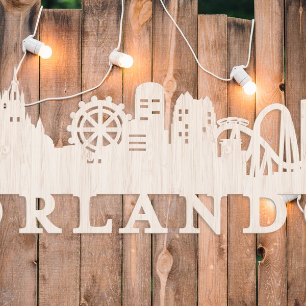 Orlando Skyline Wall Art Etsy