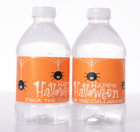 Halloween Water Bottle Labels Halloween Party Favors Custom Water