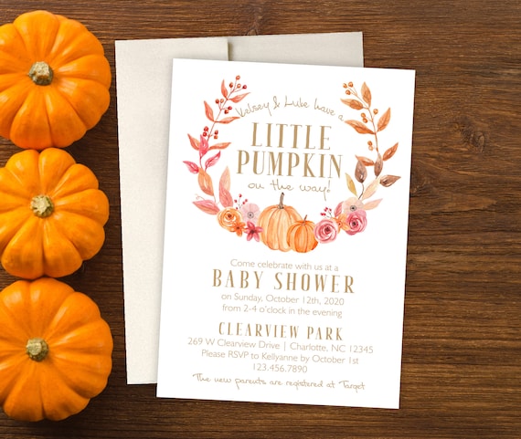 etsy fall baby shower invitations