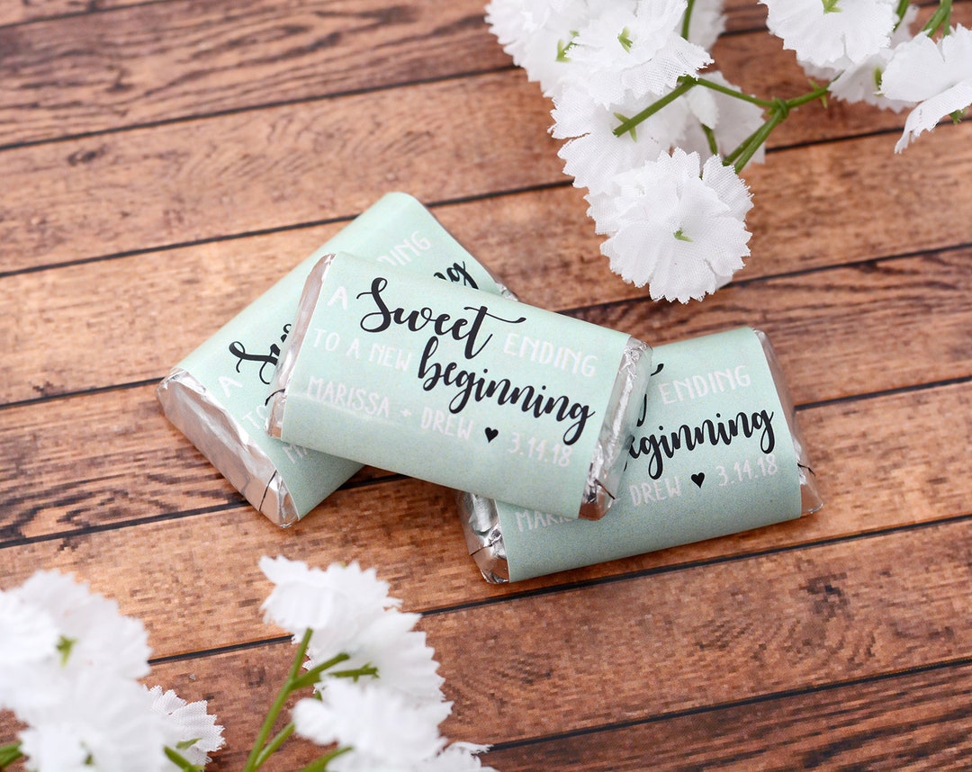 Custom Wedding Candy Labels Mini Candy Wraps Wedding Etsy