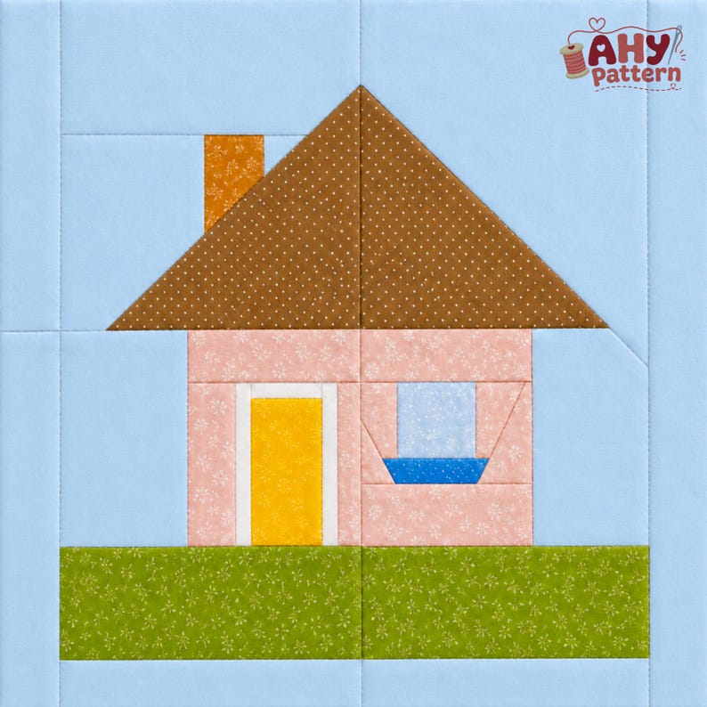 House FPP Quilt Block, Foundation Paper Piecing, Village Quilt, PDF ...