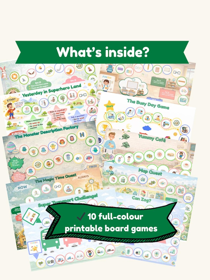 Jeux de société pour apprendre l'anglais oral aux enfants de 8 à 10 ans (niveaux A1 et A2). image 2