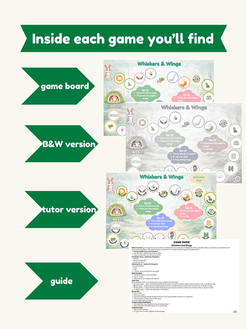 Jeux de société pour apprendre l'anglais oral aux enfants de 8 à 10 ans (niveaux A1 et A2). image 3