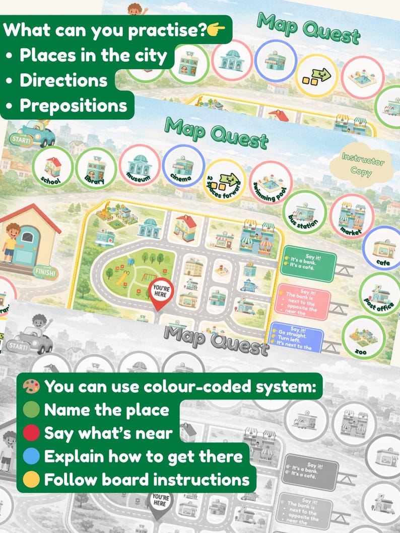 Jeux de société pour apprendre l'anglais oral aux enfants de 8 à 10 ans (niveaux A1 et A2). image 6