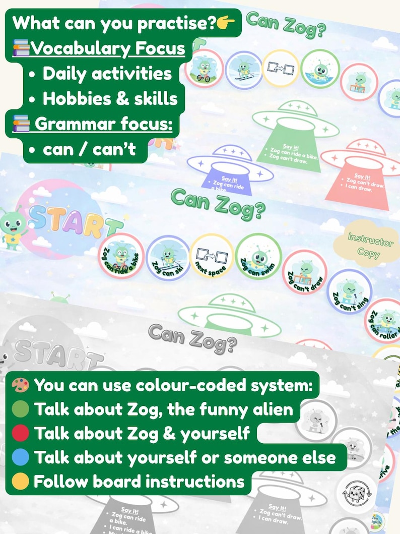 Jeux de société pour apprendre l'anglais oral aux enfants de 8 à 10 ans (niveaux A1 et A2). image 11