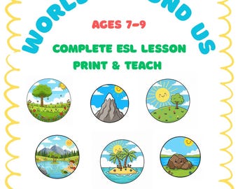 Feuilles de travail d'anglais langue seconde : le monde qui nous entoure | Vocabulaire A1, 7-9 ans (téléchargement PDF)