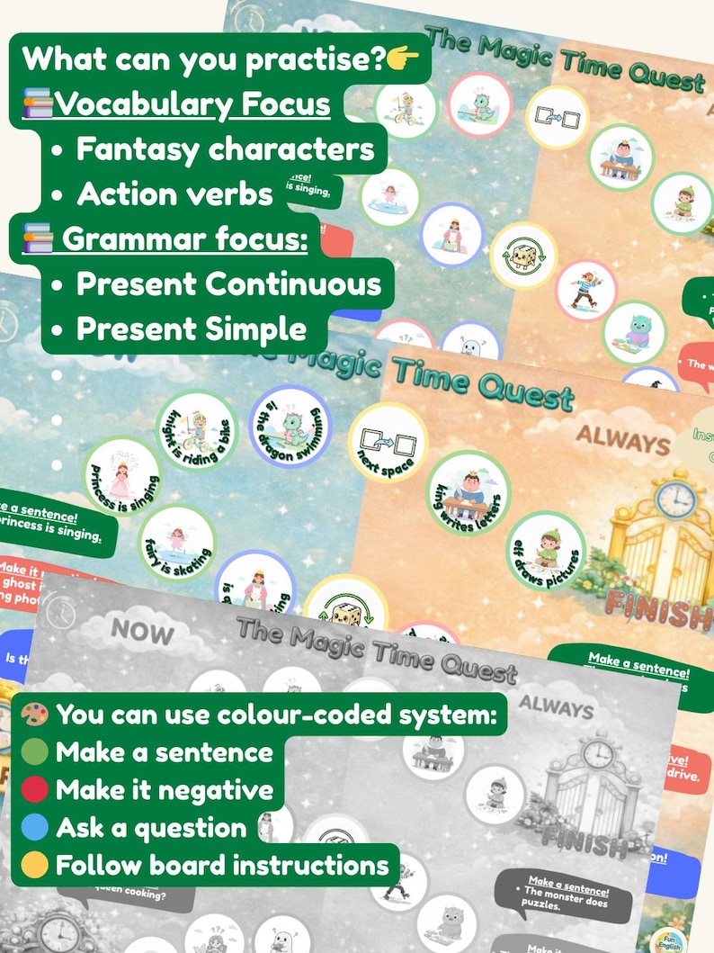 Jeux de société pour apprendre l'anglais oral aux enfants de 8 à 10 ans (niveaux A1 et A2). image 13