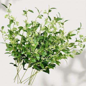 Kunstmatige hulsttak met bessen nep groene stengel hoge nep plant voor thuiskantoor decor bloemstuk