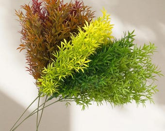Artificial Star Grass Plant Stem Faux Greenery Branch for Window Display Plant Wall Decor Event Installation Home Styling