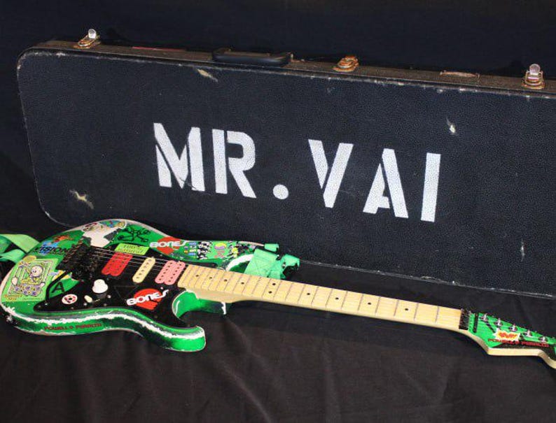 Green Meanie guitar stickers Charvel vinyl decal skate Full Set 19 (Steve Vai Style) image 9