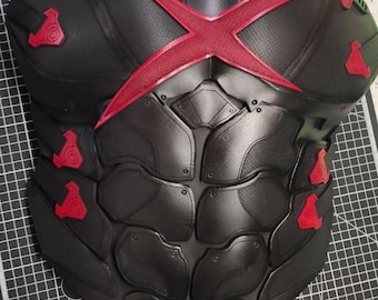 Red X Cosplay Armor Chest – Teen Titans Red X Suit, Handmade Superhero Chest Plate, Cosplay Armor, Comic Con Costume, Custom Size Armor