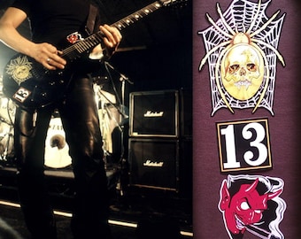 Spider & “13” guitar vinyl stickers ESP KH-3 devil decal (Kirk Hammett Style)