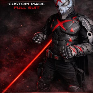 Costume cosplay completo di Red X – Tuta da supereroe su misura – Ispirato ai Teen Titans – Tuta con armatura fatta a mano
