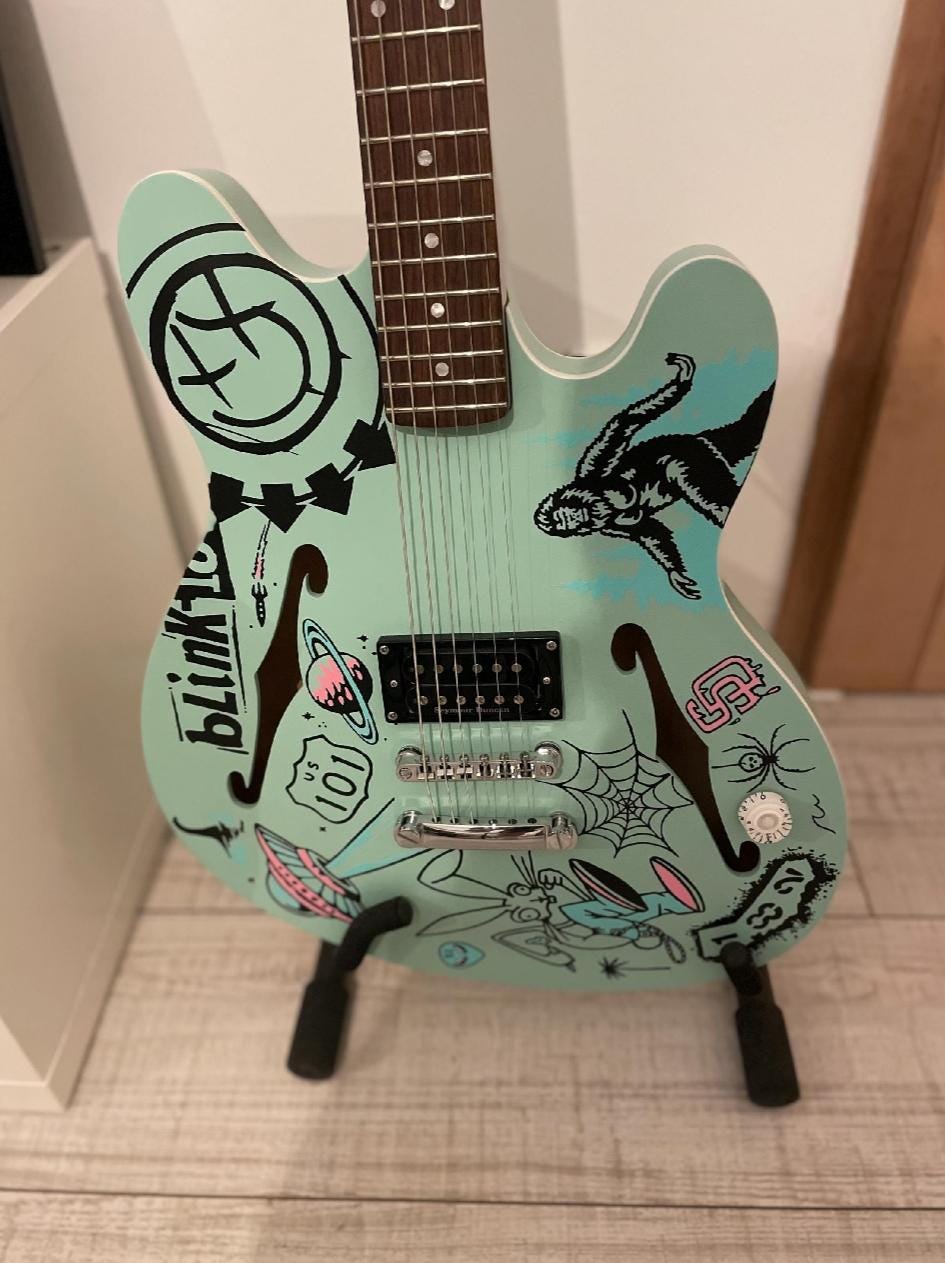 Tom Delonge Fender Starcasters Guitar Stickers Blink-182 Vinyl