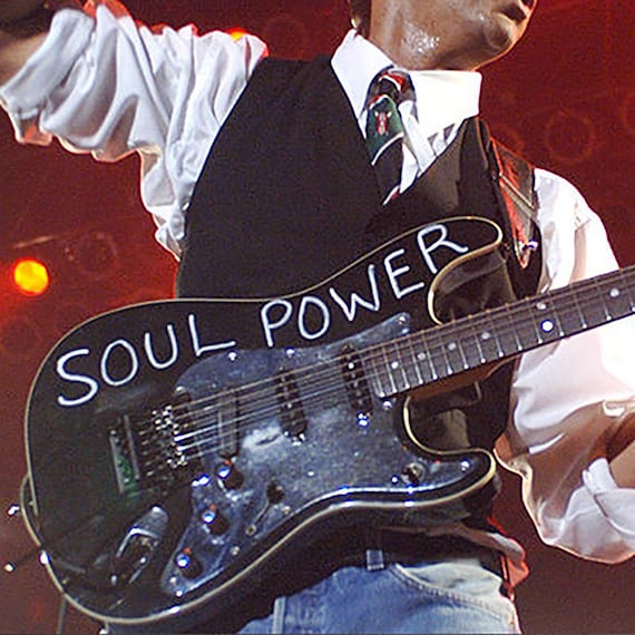Guitar Vinyl Stickers Soul Power Fender Stratocaster Signature