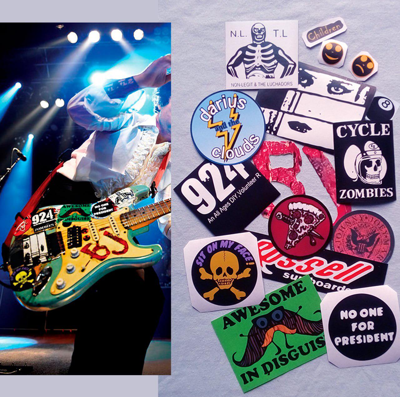 Billie Joe Armstrong Blue Guitar Stickers - Etsy