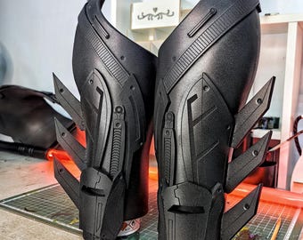 Bat black Bracers | Cosplay Arm Bracers | Superhero Costume Accessories | Comic Con Armor