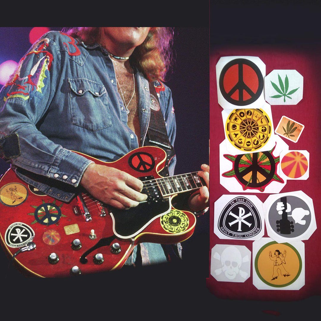 Guitar Stickers Gibson Big Red ES-335 Custom Decal Saguitar Set 10