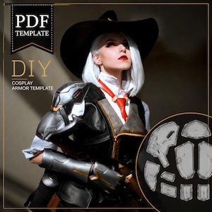 Outlaw Gunslinger Arm Armor PDF Template | EVA Foam Cosplay Pattern | Western Cowgirl Bracer DIY | Forearm Armor Digital Download