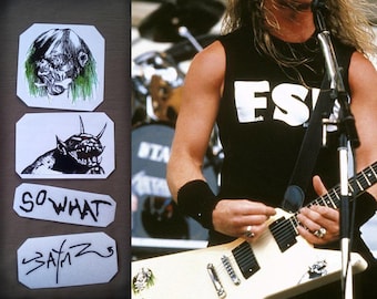 Guitar stickers Set “SO WHAT” for Gibson Explorer (James Hetfield Style)