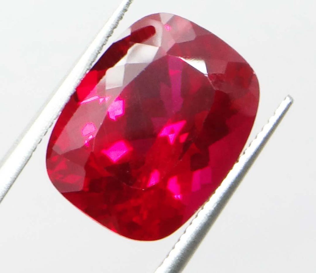 Natural 11.30 Cts Pigeon Blood Red Ruby Cushion Gemstone Certified - Etsy