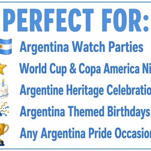 Argentina Party Bundle Printable | Vamos Argentina Pride Party | Instant Download | Banner Props Bingo Kids Activity Giant Flag Sol de Mayo image 9