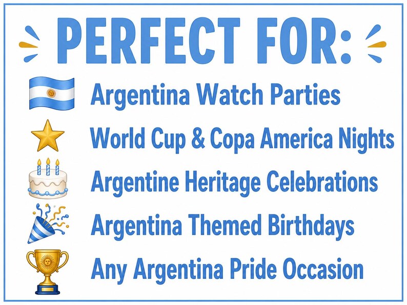 Argentina Party Bundle Printable | Vamos Argentina Pride Party | Instant Download | Banner Props Bingo Kids Activity Giant Flag Sol de Mayo image 9