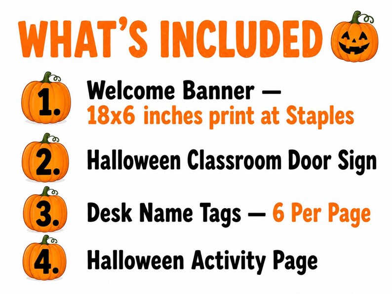 Halloween Classroom Decor Bundle Printable | Spooky Teacher Decorations ...