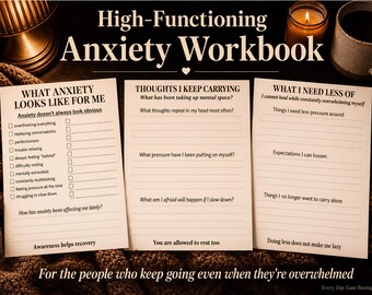 Cuaderno de ejercicios para superar la ansiedad funcional, recuperarse del exceso de pensamiento y reiniciar el sistema nervioso (PDF imprimible)