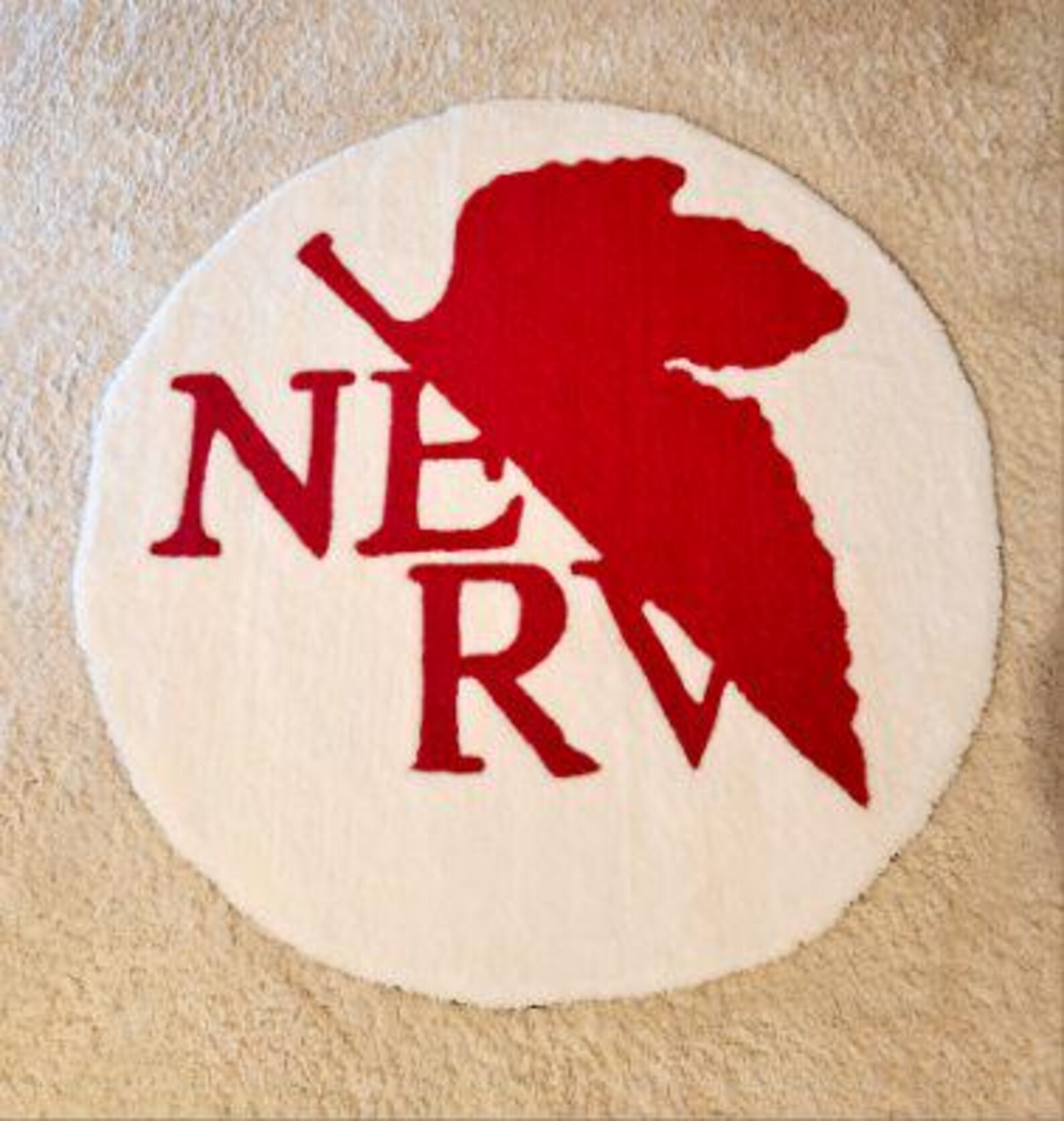 Nerv Rug Neon Genesis Evangelion Nerv HQ Logo Handmade Tufted Rug - Etsy