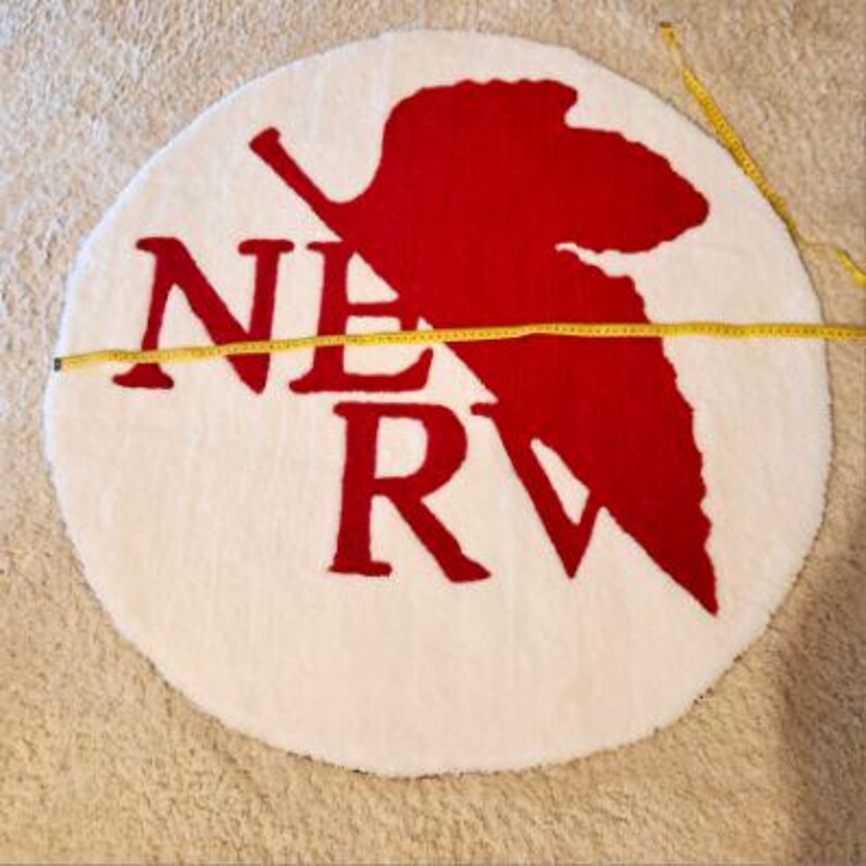 Nerv Rug Neon Genesis Evangelion Nerv HQ Logo Handmade Tufted Rug - Etsy