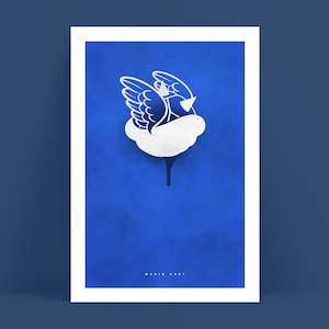 Mario Kart Blue Shell Inspired Print