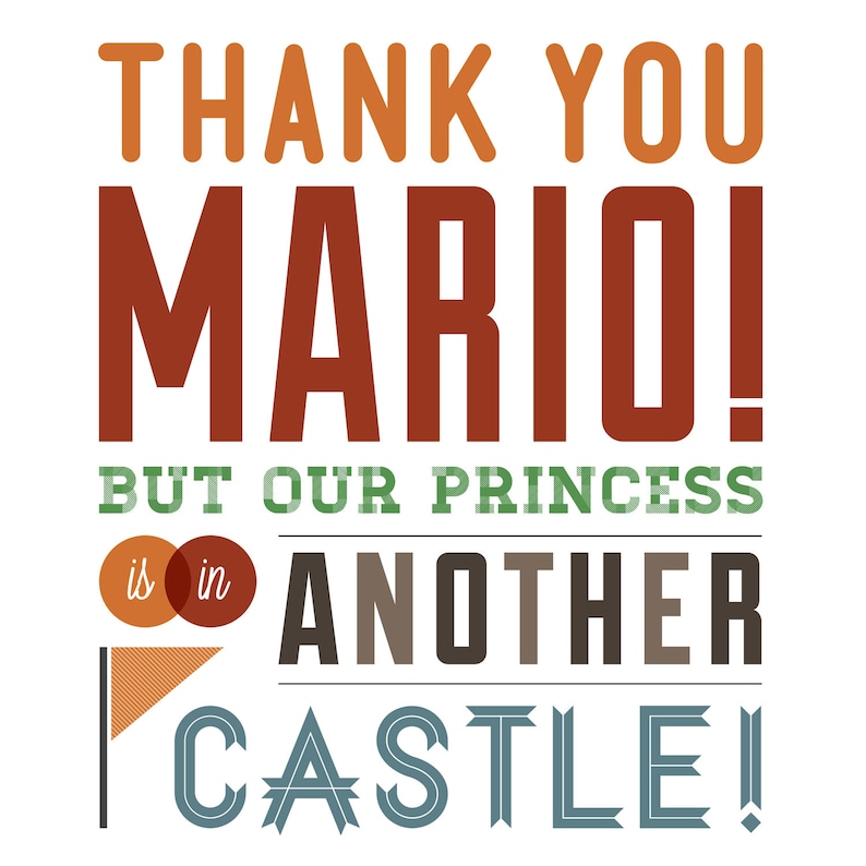 Super Mario Bros. Video Game Quote Print Etsy