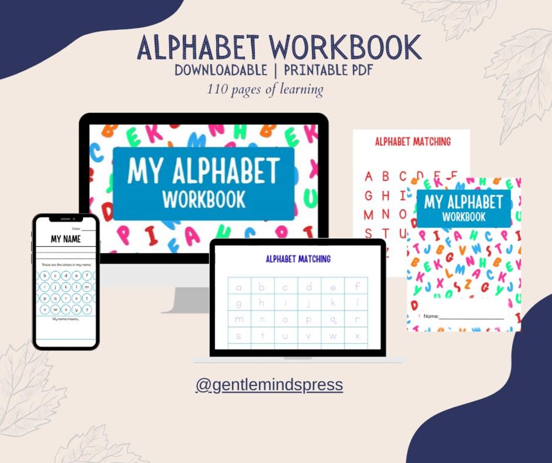 Alphabet Workbook for Pre-k | Hands-on Letter Matching | Velcro Cut ...