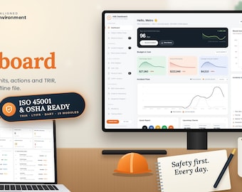 HSE Dashboard Web App | Offline Safety Management System | ISO 45001 and OSHA Incident, Risk, Audit, Training & Performance Tracker.