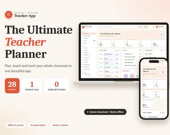 Lehrer-Planungs-App, Offline-Klassenzimmerverwaltung, digitales Notenbuch, Anwesenheitserfassung, Sitzplan, Unterrichtspläne, kein Abonnement erforderlich