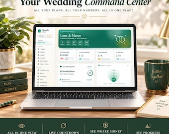 Interactive Digital Wedding Planner App| Customizable Wedding Dashboard & Planning Tool, Budget Tracker, Guest List, Seating Plan, Checklist