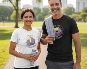 Fit Body Resilient Mind - Tee | Three-Color Logo Yellow Purple Grey