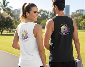 Fit Body Resilient Mind - Singlet | 3-Color Logo, Yellow Purple Grey