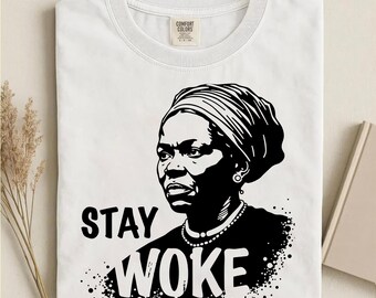 Stay Woke T-shirt | Black Justice Portrait, Social Justice Tee