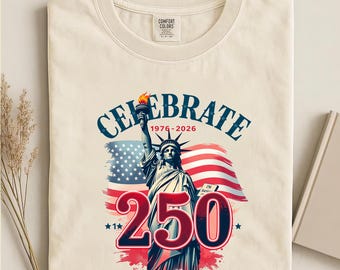 Koszulka Comfort Colors z okazji 250. rocznicy USA, Statua Wolności, prezent patriotyczny