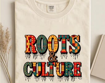 Kente Print Roots & Culture Comfort Colors Tee