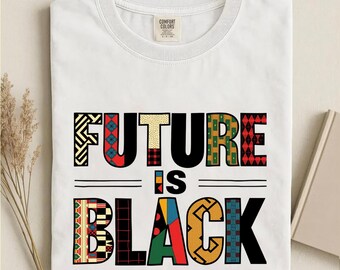 Future Is Black T-shirt | Afrocentric Pattern Typography