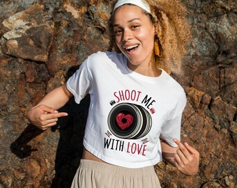 Photographer Valentine T-Shirt, Camera Lens Heart, Comfort Colors 1717