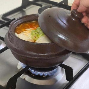 Handcrafted Korean Ttukbaegi Clay Stew Pot | Traditional Onggi Earthenware Kimchi Jjigae Cooking Vessel