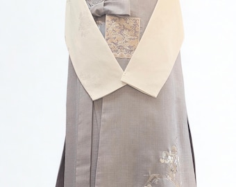 Conjunto Hanbok moderno para hombre, atuendo tradicional minimalista, ropa formal cómoda.