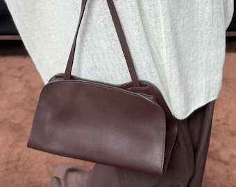 Minimalist Handbag|Casual Bag|effortless chic bag|Leather Shoulder Bag|structured tote