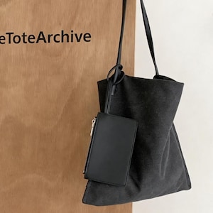 Premium Canvas Patchwork Tote Bag, Large Lazy Style Commute Shoulder Bag, Minimalist Everyday Handbag